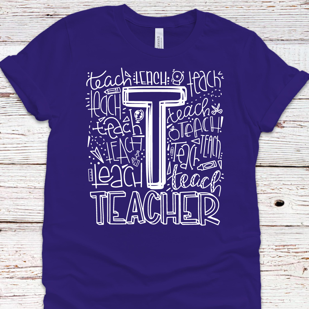 Teacher Typography Tee