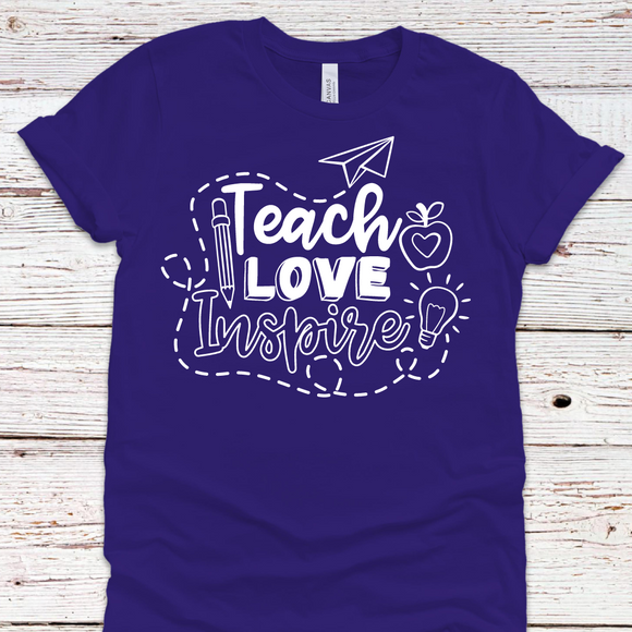 Custom Teacher Graphic Tees, Colorful School Shirts