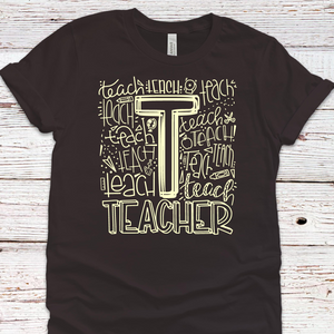 Teacher Typography Tee