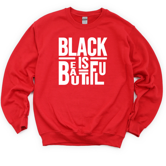 Black is Beautiful Red Crewneck