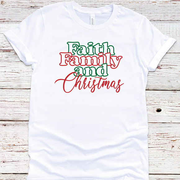 Faith, Family, and Christmas Tee